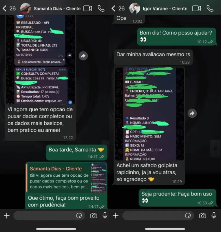 Depoimentos de clientes